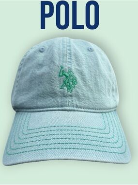 U.S. Polo Assn. Men’s or Women’s light blue denim with Green Logo